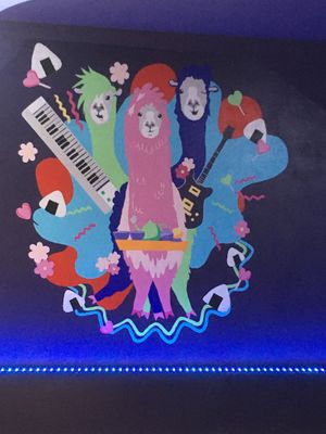 Llamas mural at Tokyo Boom in Vienna