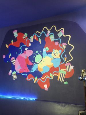 Wall mural at Tokyo Boom in Vienna