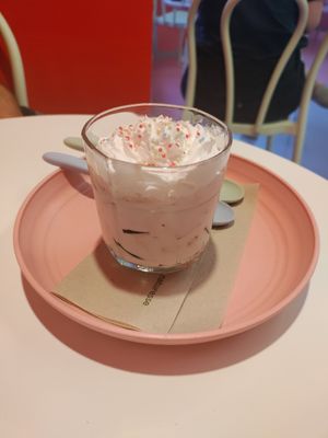 Coffee jelly in a sweet cream at Tokyo Boom in Vienna