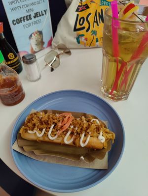 Can't wait to try this delicious looking Japan style hotdog at Tokyo Boom in Vienna