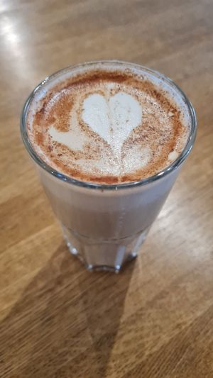 Chailatte with oat milk at CaféArt in Turku