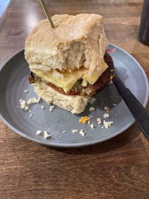 Veg breakfast sandwich   at Preservation Biscuit Company in Falls Church