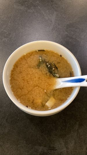 Miso soup. Very good  at Plant A Seed Vegan in Penang