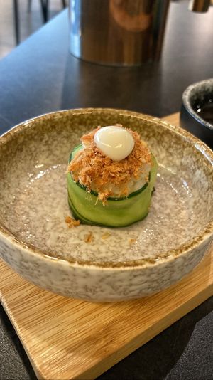 little sushi starter (part of starter plate). So good   at Plant A Seed Vegan in Penang