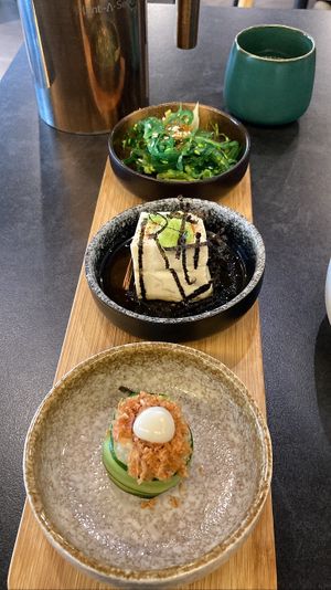 Selection of starters. All tasty   at Plant A Seed Vegan in Penang