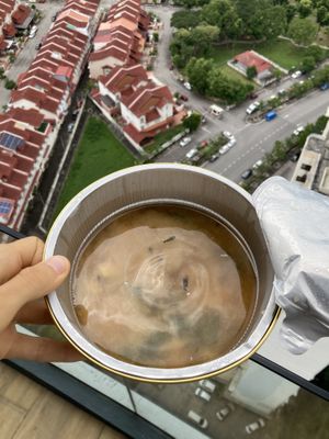 Miso soup (delivered): tasty  at Plant A Seed Vegan in Penang