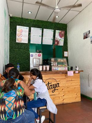 The counter at Batidos Pitaya in Leon