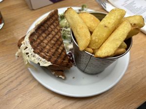 Vegan cheese toastie  at The Atherstone Red Lion Hotel in Atherstone
