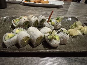Vegeta and avocado-cucumber rolls  at Umami in Melbourne