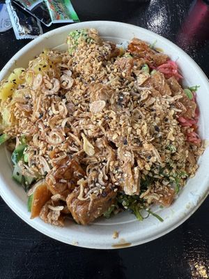 The vegetarian bowl   at Aloha in Bar Harbor