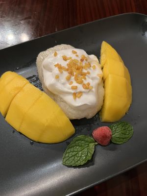 Mango sticky rice   at Kao Thai Restaurant in Silver Spring