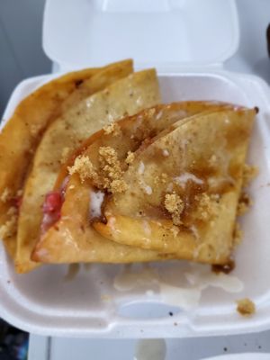 Strawberry and cream chimi at Juice Me Up Café in North Little Rock