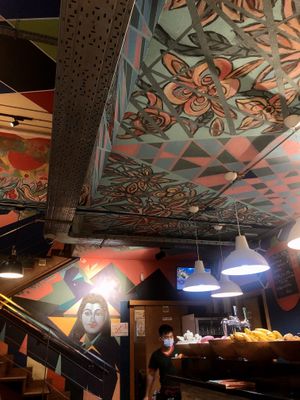 Colourful interior! at Veggie Garden - Dels Angels in Barcelona