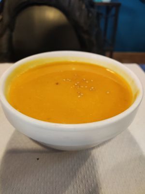 Crema de zanahoria y coco at Veggie Garden - Dels Angels in Barcelona