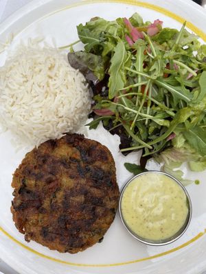 Veggie burger  at Veggie Garden - Dels Angels in Barcelona