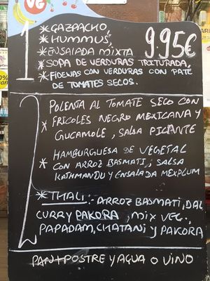 Menu  at Veggie Garden - Dels Angels in Barcelona