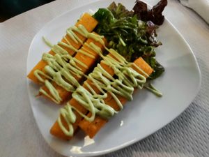 Polenta sticks at Veggie Garden - Dels Angels in Barcelona
