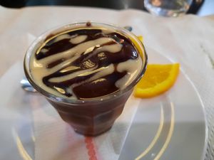 Chocolate mousse at Veggie Garden - Dels Angels in Barcelona