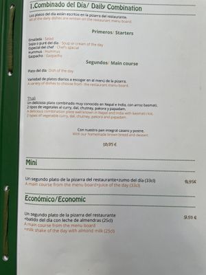 Menu 1  at Veggie Garden - Dels Angels in Barcelona