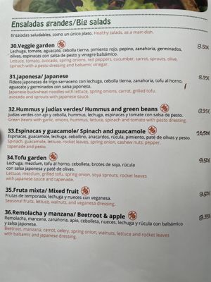 Menu 6  at Veggie Garden - Dels Angels in Barcelona