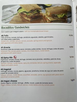 Menu 8  at Veggie Garden - Dels Angels in Barcelona