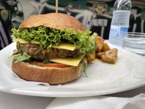 Veggie burger  at Veggie Garden - Dels Angels in Barcelona