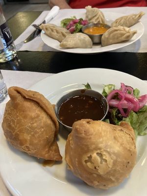 Samosas  at Veggie Garden - Dels Angels in Barcelona
