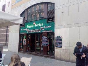 Front door at Veggie Garden - Dels Angels in Barcelona