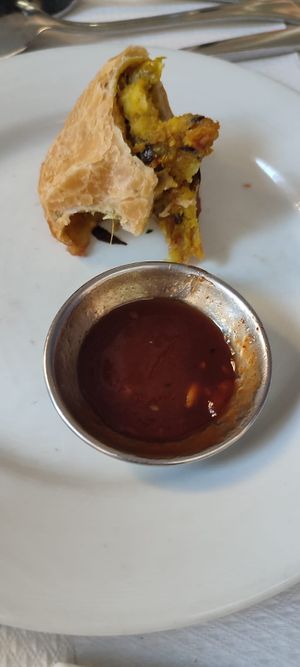 Samosa at Veggie Garden - Dels Angels in Barcelona