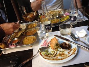 Samosas

Curried vegetables and lentils, rice, salad at Veggie Garden - Dels Angels in Barcelona