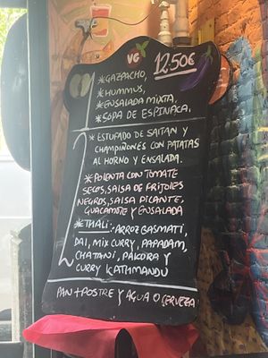 Special board  at Veggie Garden - Dels Angels in Barcelona