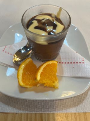 Chocolate pudding, part of the 3-course lunch offer for 12,50€. at Veggie Garden - Dels Angels in Barcelona