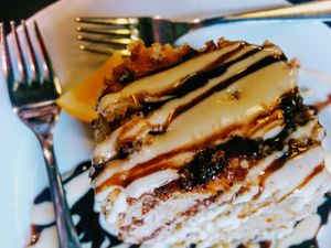 Banana cake at Veggie Garden - Dels Angels in Barcelona