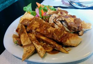 Satee tofu at Veggie Garden - Dels Angels in Barcelona