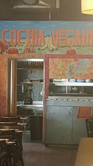 kitchen at Veggie Garden - Dels Angels in Barcelona