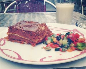 Vegan Lasanya at Veggie Garden - Dels Angels in Barcelona