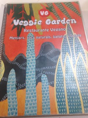 Front of menu  at Veggie Garden - Dels Angels in Barcelona