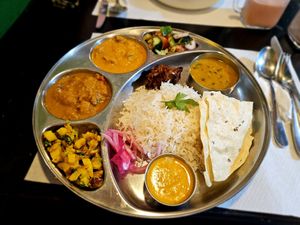 Luxury thali at Veggie Garden - Dels Angels in Barcelona