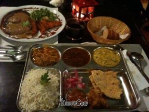 main course of prix fixe menu: good portion size  at Veggie Garden - Dels Angels in Barcelona