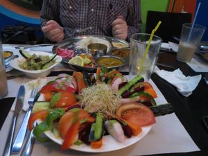 A huge salad for fans of veggies! at Veggie Garden - Dels Angels in Barcelona