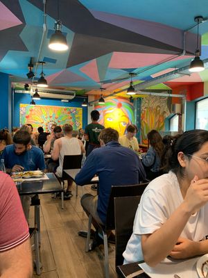 Great decor!  Very friendly at Veggie Garden - Dels Angels in Barcelona