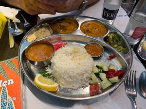 Delicious Nepali luxury Thali at Veggie Garden - Dels Angels in Barcelona