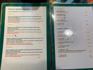 More Menu choices at Veggie Garden - Dels Angels in Barcelona