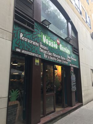 Restaurant stand  at Veggie Garden - Dels Angels in Barcelona