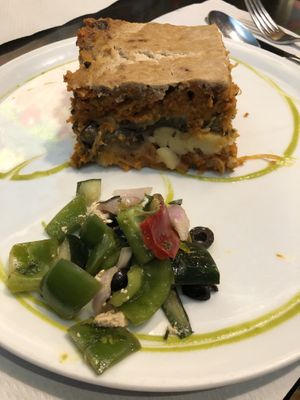 Vegan lasagna  at Veggie Garden - Dels Angels in Barcelona