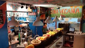 Inside at reception at Veggie Garden - Dels Angels in Barcelona