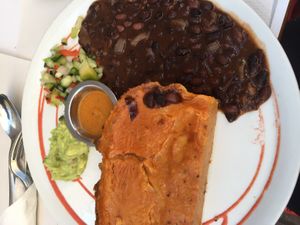 Polenta and beans  at Veggie Garden - Dels Angels in Barcelona