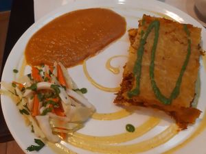 Lasaña de Berengena at Veggie Garden - Dels Angels in Barcelona