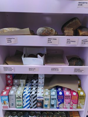 vegan milk selection at Planet Organica in Kirkcaldy