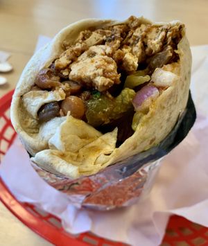 Tofu burritoo  at Tula Mexican Grill in Dublin